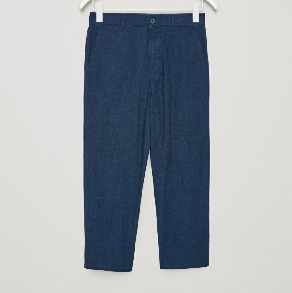 NWT COS Navy Blue Lightweight Relaxed Cotton Chinos - Picture 4 of 4